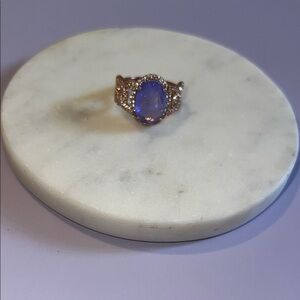 Bomb Party Elegant RoseGold and Purple resort wear Gemstone Ring